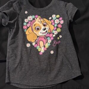 jumping beans Dark Gray Tee with Pink & Yellow Floral Skye Graphic